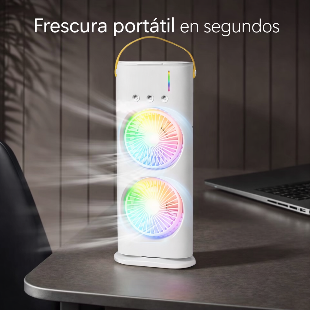 VENTILADOR DOBLE CON ROTACIÓN